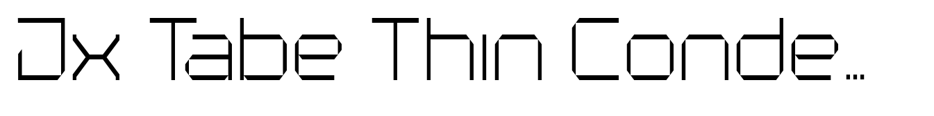 Jx Tabe Thin Condensed